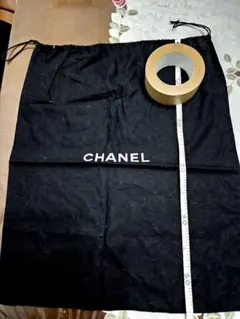 CHANEL 黒い布製ショッパー 約55cm x 46cm