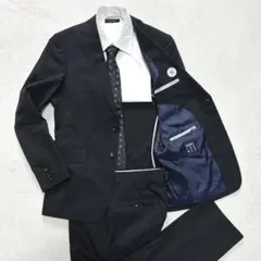 【美品】PERSONS' FOR MEN スーツ セットアップ ブラック YA5