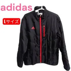 adidas アディダス ジャケット L 黒×赤 軽量