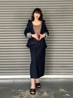 UNIQLO　デニムパネルロングスカート　61cm