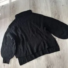 ブラック　ニット　F