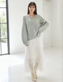 プリーツティアードチュールスカート　SNIDEL スナイデル