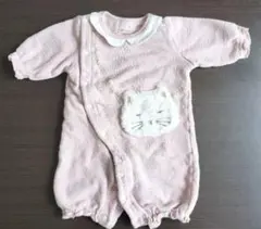 petit main ピンク 猫ポケット付きツーウェイ・ドレスオール