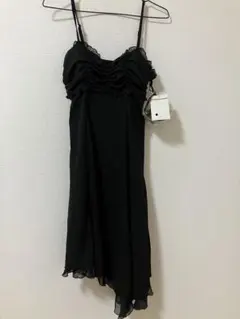 フリルデザイン ブラックドレス サイズ11