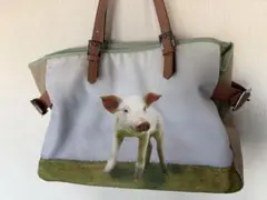 Anya Hindmarch アニヤハインドマーチのプリントバッグ　子豚②のサムネイル