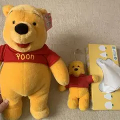 プーさん ぬいぐるみセット 大小 小さい方は吸盤付き