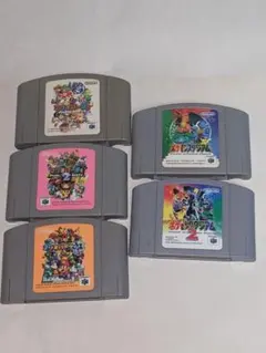ポケスタ１・２＆マリパ１～３　ニンテンドー64ゲームソフト５本セットまとめ売り