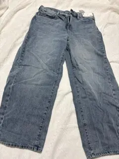 GU デニム　バレルレッグジーンズ
