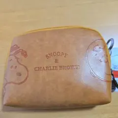スヌーピー ポーチ ブラウン