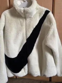 NIKE フェイクファー ジャケット ホワイト ブラック