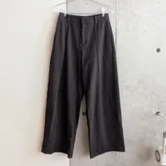 UNIQLO ブラッシュドジャージーワイドパンツ ダークブラウン M
