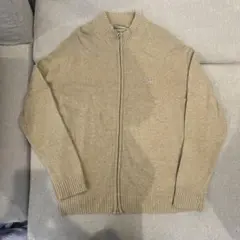 Lacoste ベージュ ダブルジップアップニット