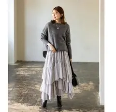 【限定値下げ】CASA FLINE 　コットンティアードスカート　NOBLE別注