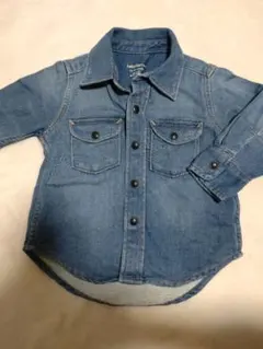 男の子 女の子 baby GAP ベビー ギャップ 長袖 デニムシャツ 80