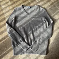 ユニクロ　カシミア　Vネック セーター Sサイズ　ブラウン
