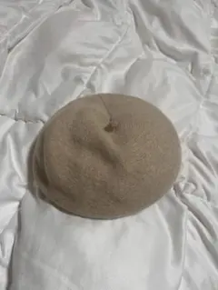 ベージュ ウール ベレー帽