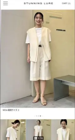 2025年　STUNNING LURE シアースリーブ ジレ 2025年最新】StunningLURE rシアーの人気アイテム - メルカリ