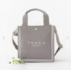 TOCCA トッカ　ショルダーバッグ　ライトグレー　キャンバスのサムネイル