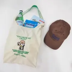 【ヘミングス】PEANUTSストラップ付きショッパーバッグ　スヌーピーエコバッグ