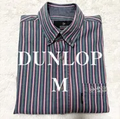 【美品】DUNLOP ダンロップ　ストライプ ボタンダウン　シャツ M 長袖のサムネイル