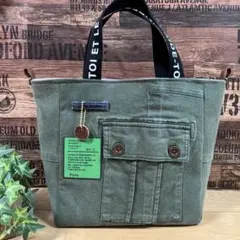 デニムリメイク　トートバッグ　パッチワーク　ハンドメイド　デニム　バッグ　51