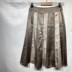 BALLSEY ボールジィ 絹 シルクフレアスカート ストライプ 36のサムネイル