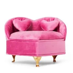 フライングタイガー ミニチュア ハート 型 ソファ 型 ジュエリーボックス