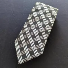 訳あり バーバリー BURBERRY BLACK LABEL チェック柄ネクタイ