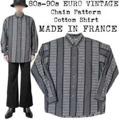 80sフランス製 LE GARAGE ウール 長袖シャツ M 80sフランス製 LE GARAGE ウール 長袖シャツ M 80s〜90s