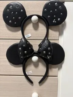 ディズニースタッズ付き黒カチューシャ