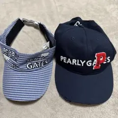 PEARLY GATES キャップ 2点セット ネイビー - メルカリ