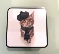 新品未開封カルディKALDI菓子ガーディナーズ タータンキャット缶バニラファッジ