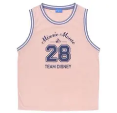 ディズニー　ミニーマウス タンクトップ　ピンク　バスケ風　ユニフォーム