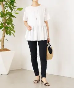 美品】BEARDSLEY ホワイト ストレッチ パギンス 白 ゴム 1 - メルカリ