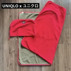 UNIQLO フリースブランケット ひざ掛け ポーチ付き
