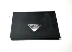 PRADA プラダ ナイロン カードケース 名刺入れ 三角ロゴ ブラック メンズのサムネイル