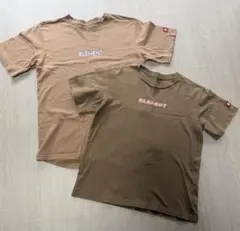 ELEMENT Tシャツ 2枚　ブラウン系　150cm 160cm 親子 コーデのサムネイル
