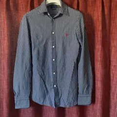 Polo Ralph Lauren M ニットドレスシャツ ストライプ