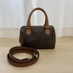 CELINE セリーヌ 2way ミニハンドバッグ レザー マカダム