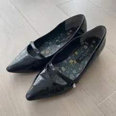 ジルスチュアート フラットパンプス 黒 23.5cm