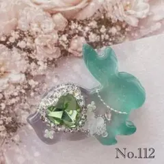 No.722 レジン ヘアゴム マグネット ピンバッジ うさぎハート - メルカリ