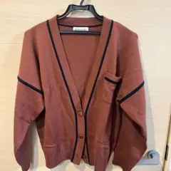 pierre cardin カーディガン M ウール100% ブラウンのサムネイル