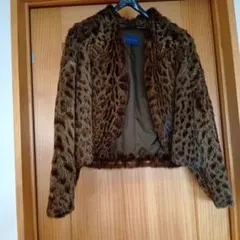レオパード柄ファーショートジャケット
