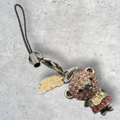 テディベア クリスタルストラップ (天使)姉 ピンク　sold out品