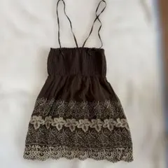 ブラウン刺繍キャミソールのサムネイル