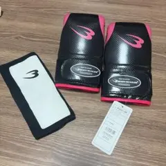 BODYMAKER パンチンググローブ(ジュニア) ブラック&ピンクのサムネイル