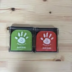 手形スタンプパッド PALM COLORS きみどり あか 2個セットのサムネイル