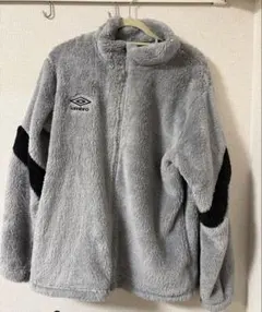 UMBRO アンブロ フリースジャケット グレー Lサイズ ボア アウター