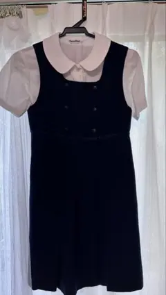 ネイビー ジャケット付きドレス