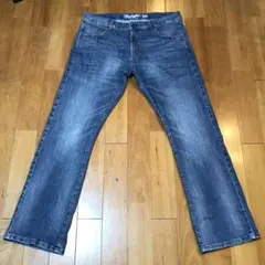 メンズ【美品 ラングラー レトロ】36×34 テーパード デニムパンツ 真鍮釦